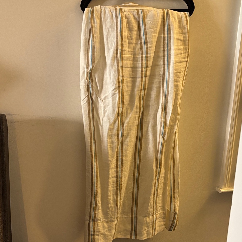 Madewell Striped Cream and Tan Women's Skirt